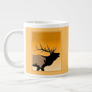 Grande Tasse Un Elc chancelant au coucher du soleil - Art origi