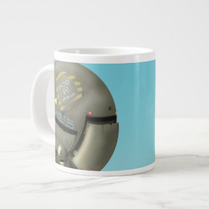 Grande Tasse Un vaisseau spatial qui traverse une planète