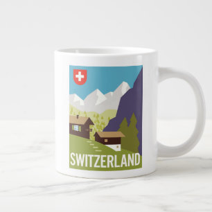 Grande Tasse Une affiche de voyage en Suisse