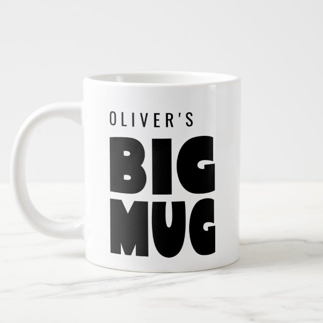 Grande Tasse Une énorme Mug | Nom personnalisé nouveauté (Gauche)
