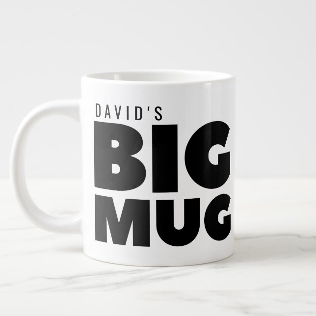 Grande Tasse Une énorme Mug | Nom personnalisé Novelty Jumbo Cu (Gauche)