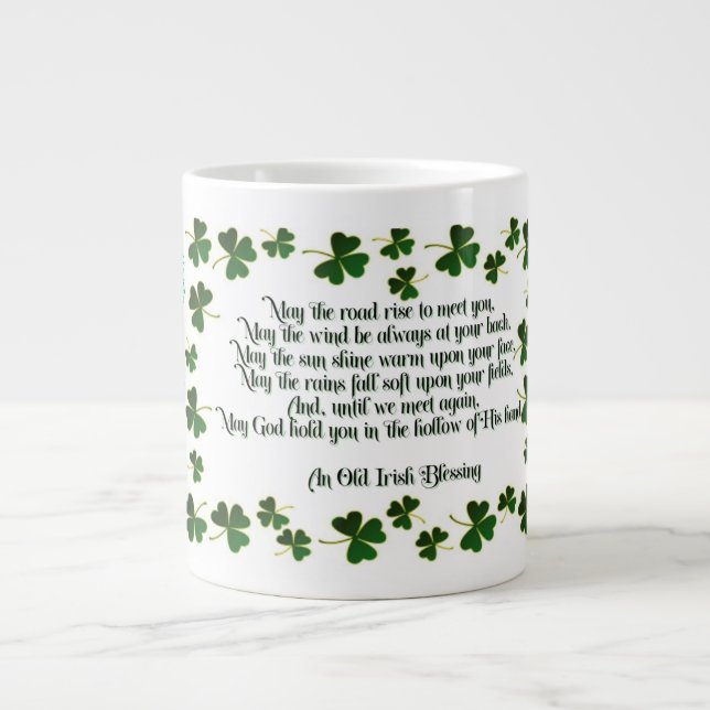 Grande Tasse Une Mug de bénédiction irlandaise (Devant)