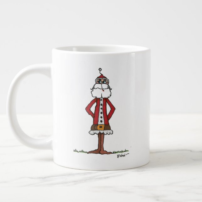 Grande Tasse Une Père Noël qui n'est pas amusée (Gauche)