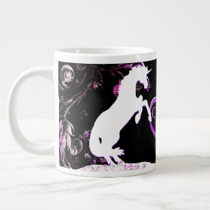 Grande Tasse Unicorne blanche V (éclaboussure colorée)