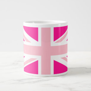 Grande Tasse Union Jack Rose Foncé