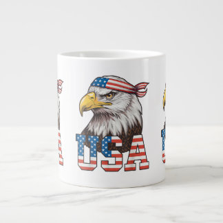 Grande Tasse USA American Flag Men Women Kids Bald Eagle Patrio