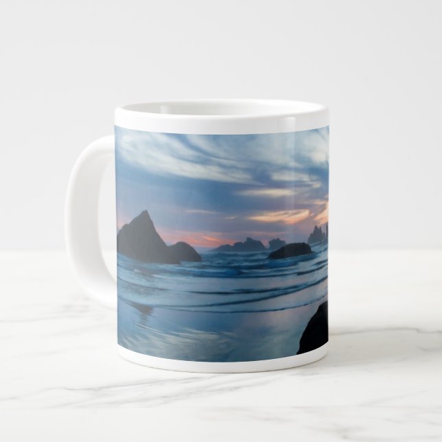 Grande Tasse USA, Oregon, Bandon Beach. Mouette sur pierre (Devant gauche)