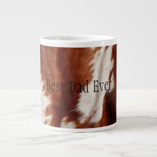Grande Tasse Vache blanche Brown de l'Ouest