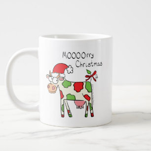 Grande Tasse Vache Drôle Caricature Noël