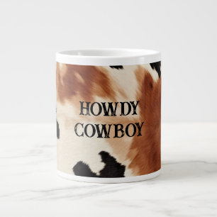 Grande Tasse Vachette animale à la crème Brown occidentale