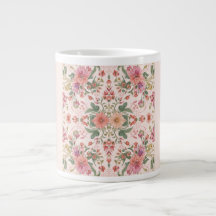 Valentine's Day, Lovely Pink Flowers Pattern 