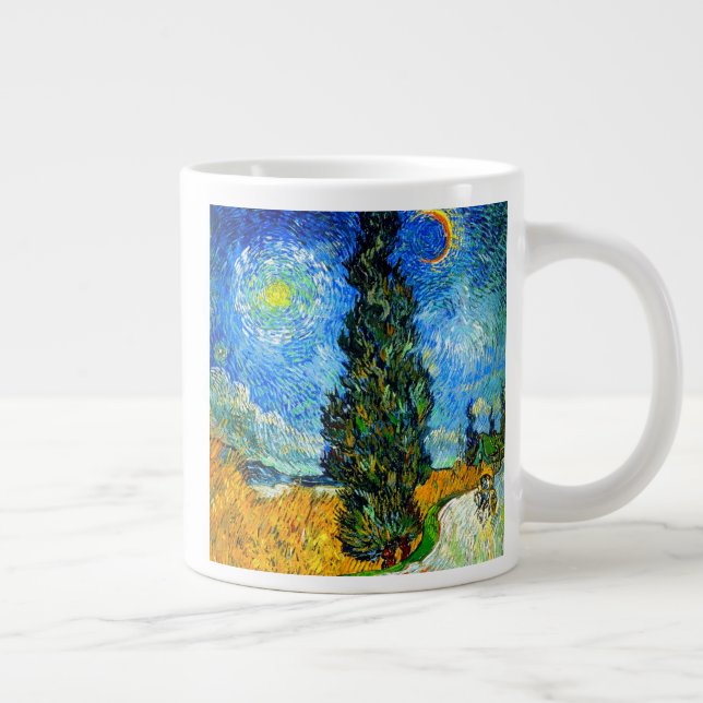 Grande Tasse Van Gogh Road avec Cypress et Star (Droite)