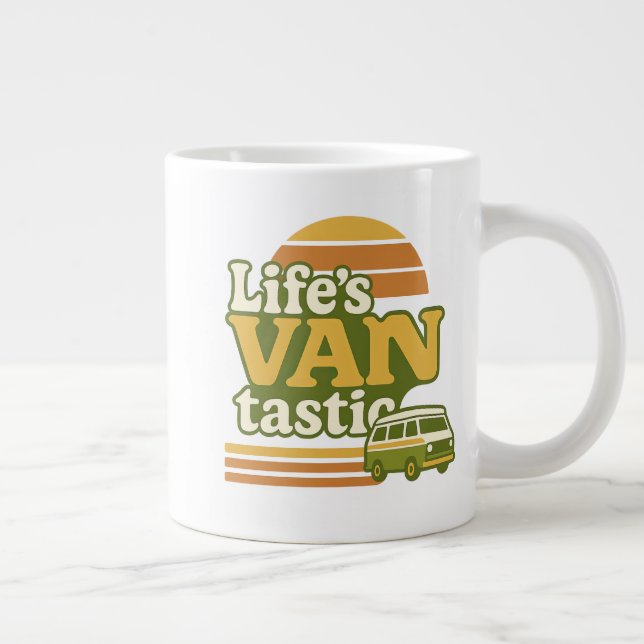 Grande Tasse VANtastic Retro les années 70 Van Graphic (Droite)
