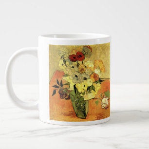 Grande Tasse Vase japonais, roses, anémones par Vincent van Gog