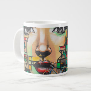 Grande Tasse Vélos sur le mur de Graffiti