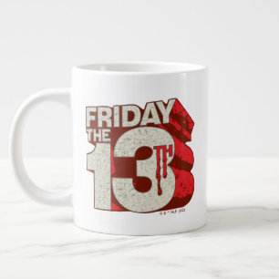 Grande Tasse Vendredi 13   Logo 3D empilé saignant