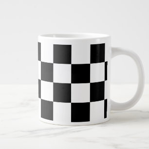Grande Tasse Vérificateur noir et blanc