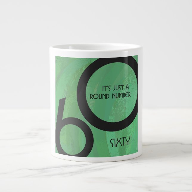 Grande Tasse Vert 60 Décennie Anniversaire (Devant)