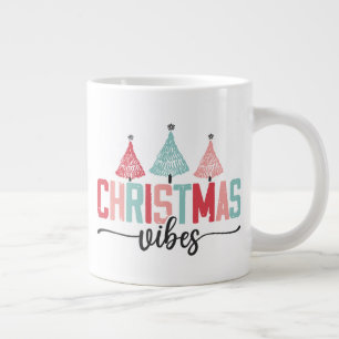 Grande Tasse Vibes de Noël - Festive Tree Design