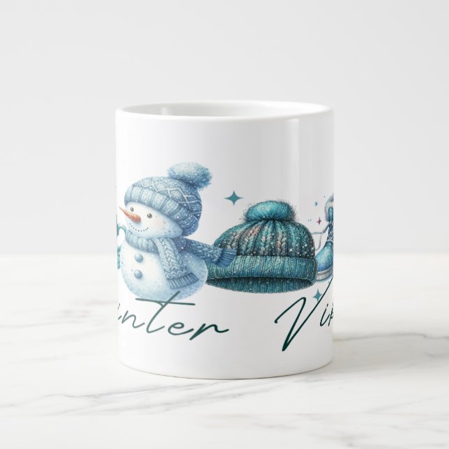 Grande Tasse Vibes d'hiver Mug : Une Mug Confortable et Festive (Devant)