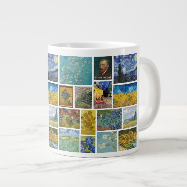 Grande Tasse Vincent Van Gogh Art Gallery Collage (Devant droit)