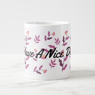 Grande Tasse Violet et orange Jouer Illustrant floral