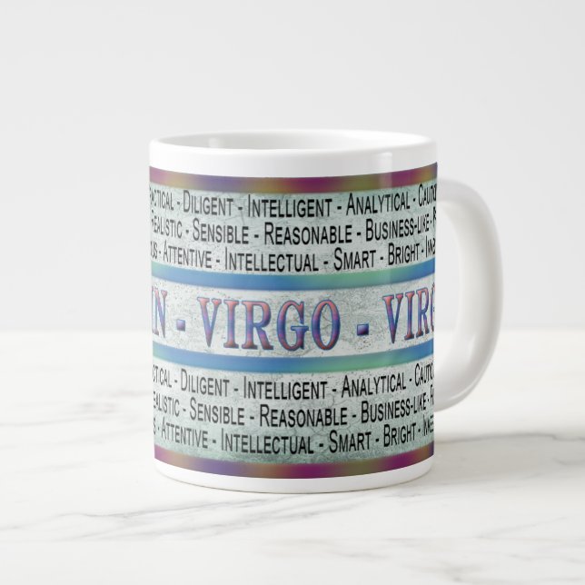 GRANDE TASSE VIRGO- VIRGIN - CAFÉ/SOUPE/JUMBO MUG - TEXTE (Devant droit)