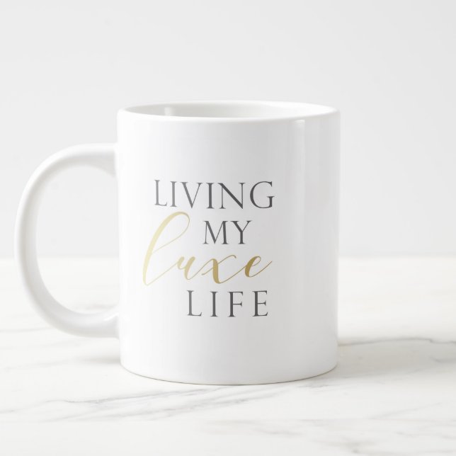 Grande Tasse Vivre Ma LUXE Vie 20 oz. mug (Gauche)
