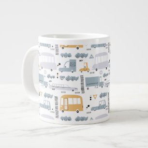 Grande Tasse Voitures mignonnes dans le Motif de la circulation