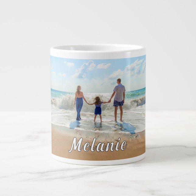 Grande Tasse Votre cadeau de boîte de café photo avec nom perso (Devant)