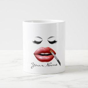 Grande Tasse Votre Nom Lèvres Personnalisées Et Café D'Eyela