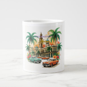 Grande Tasse Voyage Cuba vintage - Salutations de La Havane