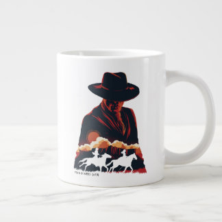 Grande Tasse Westworld | Homme en Silhouette du désert noir