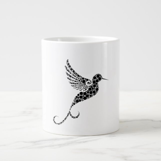 Grande Tasse Whimsical Bird Pattern Illustration Coffee Mug (Devant)
