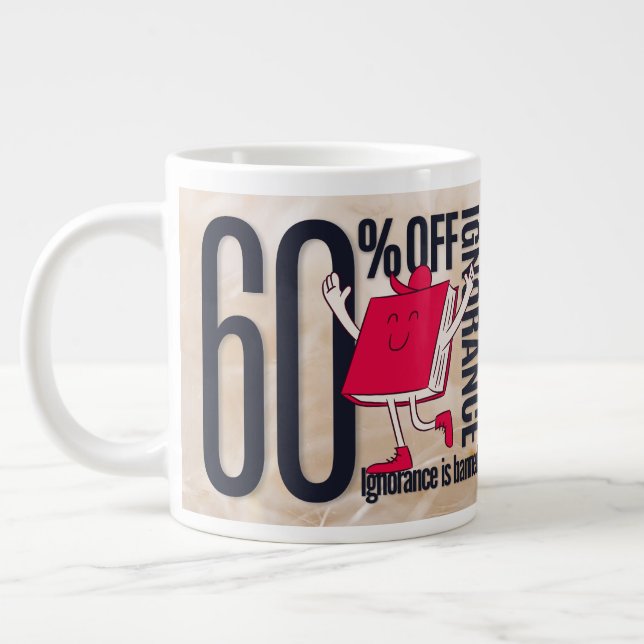 Grande Tasse Whimsical Red Book Character Ignorance Banned Moti (Gauche)