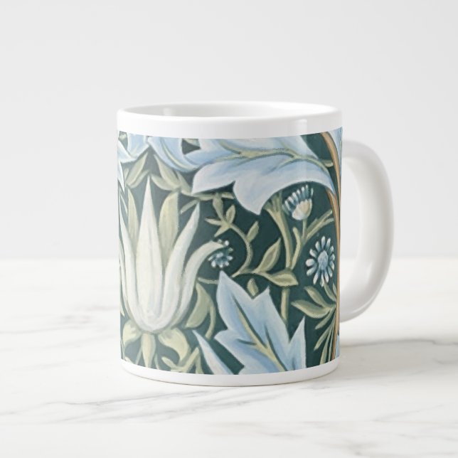 Grande Tasse William Morris Fine Fond d'écran Floral Motif (Devant droit)