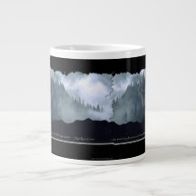 Wolf Spirit & Mountain Jumbo Soupe & Café Mug