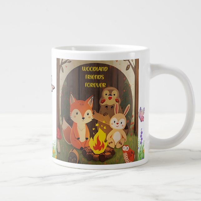 Grande Tasse Woodland Friends Forever - Mignonne Animal Mug (Droite)