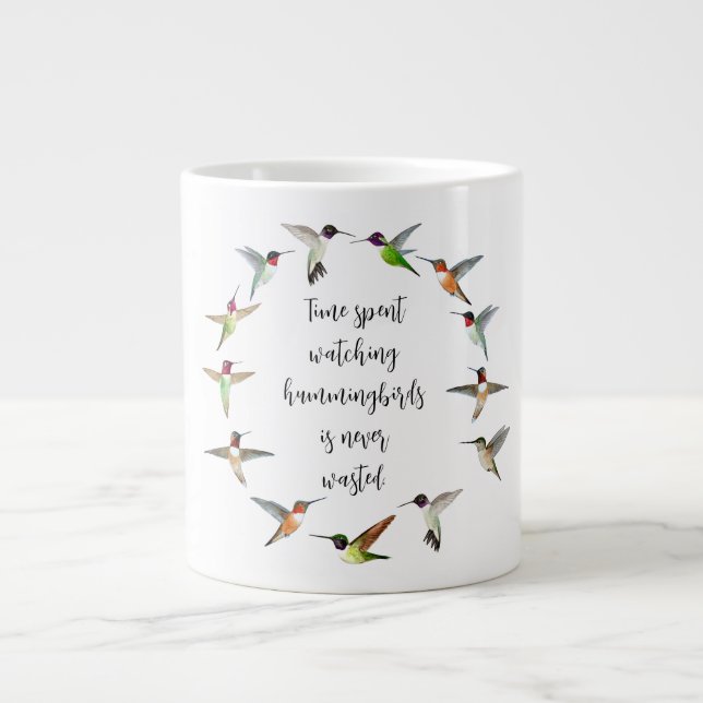 Grande Tasse Wreath de colibris (Devant)