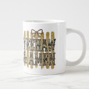 Grande Tasse Yeehaw Amen Cowgirl chrétienne sud-ouest