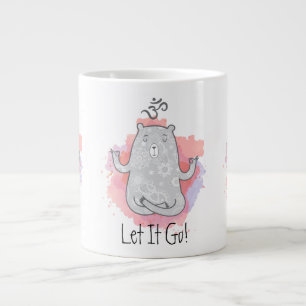 Grande Tasse Yoga Bear Lâchez prise