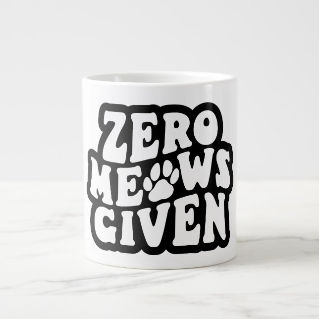 Grande Tasse Zéro Vaches Donné Drôle Citations De Chat Mug (Devant)