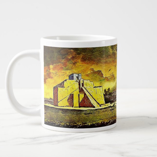 Grande Tasse Ziggurat Assyrie Spécialité Mug (Gauche)