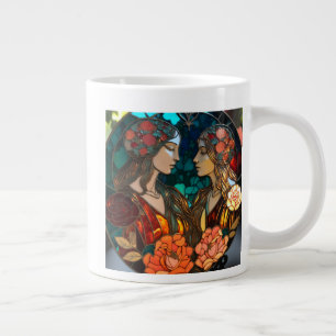 Grande Tasse Zodiac Gémeaux en verre tendu