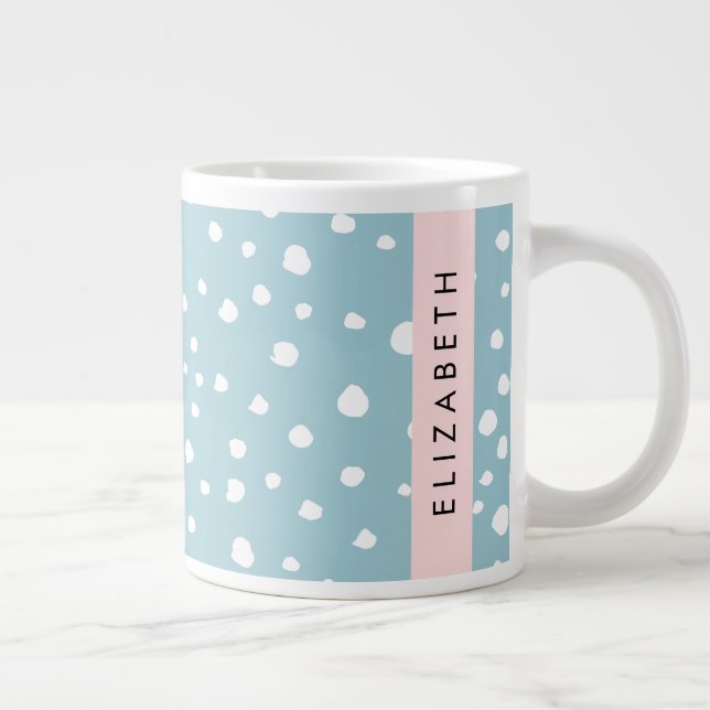 Grande Tasse Zones Dalmatiennes Bleues, Points Dalmatiens, Votr (Droite)