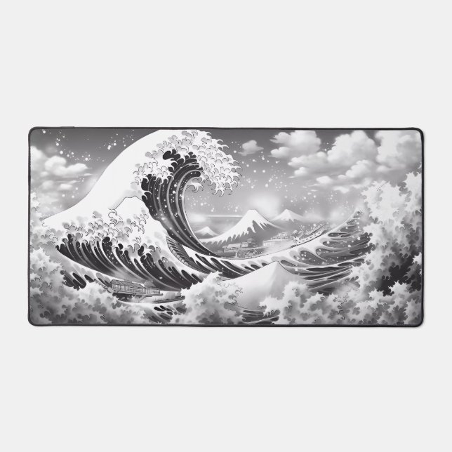 grande vague noire et blanche de kanagaw large (Recto)