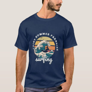 Grande vague rétro, profitez de t-shirt été