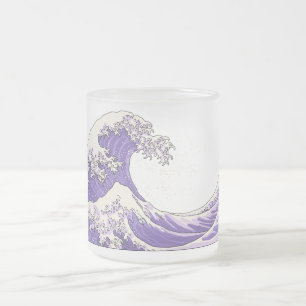 Grande Vague tasse de verre dépoli - violet