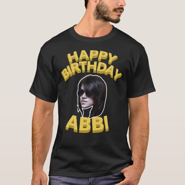 Grande ville Joyeux anniversaire Abbi T-shirt clas (Devant)