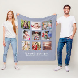 GRANDELENTS FOTO GIFTS - Dusty Blue Fleecedecke
